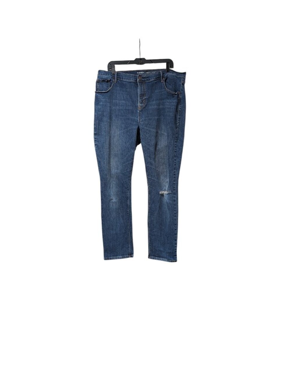 Old Navy Curvy Distressed Medium Wash Mid Rise Straight Leg Jeans Casual Sz 18